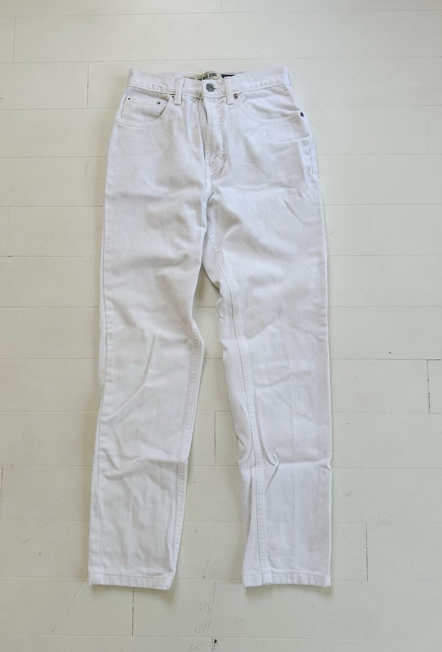 Vintage 90s White High Waisted Gap Blue Jeans 25 x 29